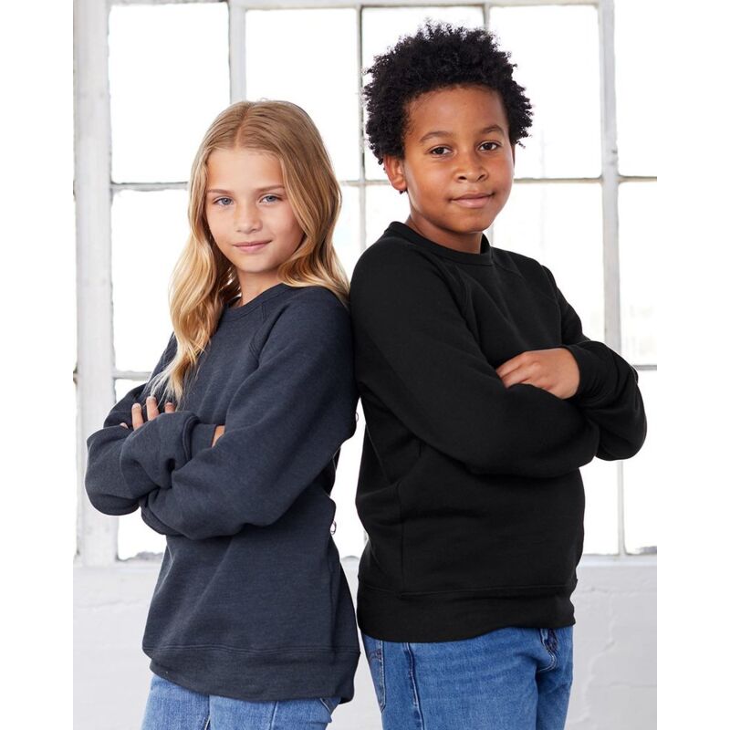 Bella + Canvas Youth Sponge Fleece Crewneck Sweatshirt 3901Y Youth Sponge Fleece Crewneck Sweatshirt Thumbnail